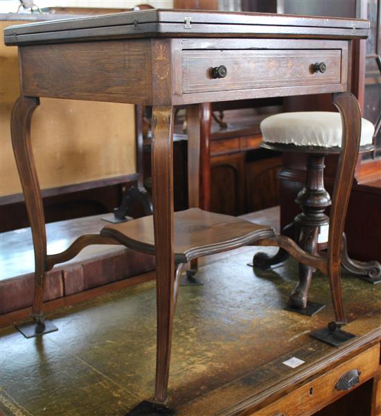 Rosewood envelope card table